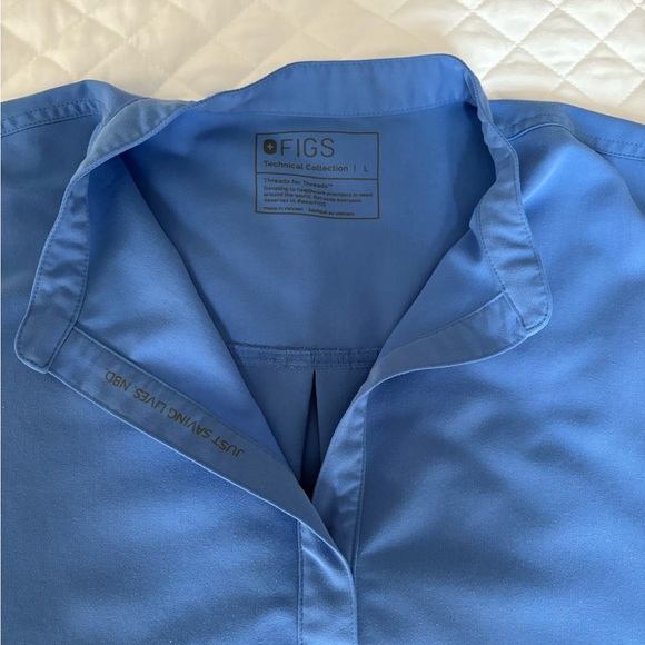 Figs Rafaela Ceil Blue Scrub Top - Picture 2 of 3